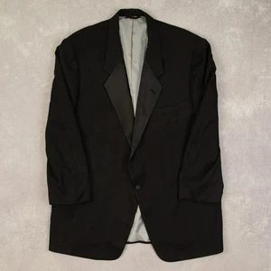 Christian Dior Vintage 90s Striped Blazer Jacket L Made in USA Men's Black Prep - Picture 1 of 7