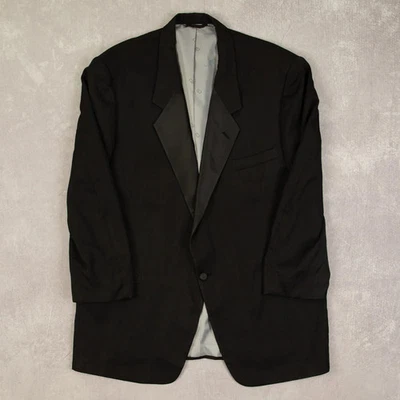Christian Dior Vintage 90s Striped Blazer Jacket L Made in USA Men's Black Prep - Image 1 of 4