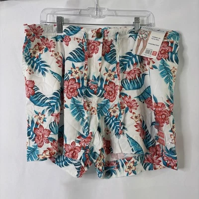 Женские пляжные короткие шнурки без застежек с цветочным принтом Caribbean Joe & Co XXL - Изображение 1 из 4