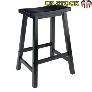Satori Saddle Seat Counter Stool 24" Wood Bar Stool Armless Indoor Seating New - Picture 1 of 9