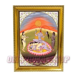 Foto de Chinnamasta Devi en Marco de Madera Imagen de la Diosa OmPoojaShop - Imagen 1 de 2