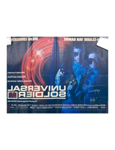 Universal Soldier 30X40 Poster Signed by Van Damme and Lundgren Authentic+COA - Imagen 1 de 3