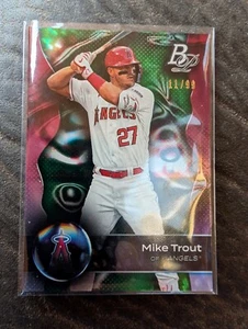 Lámina de hielo Bowman Platinum 2023 Mike Trout, #100, 11/99 - Imagen 1 de 2