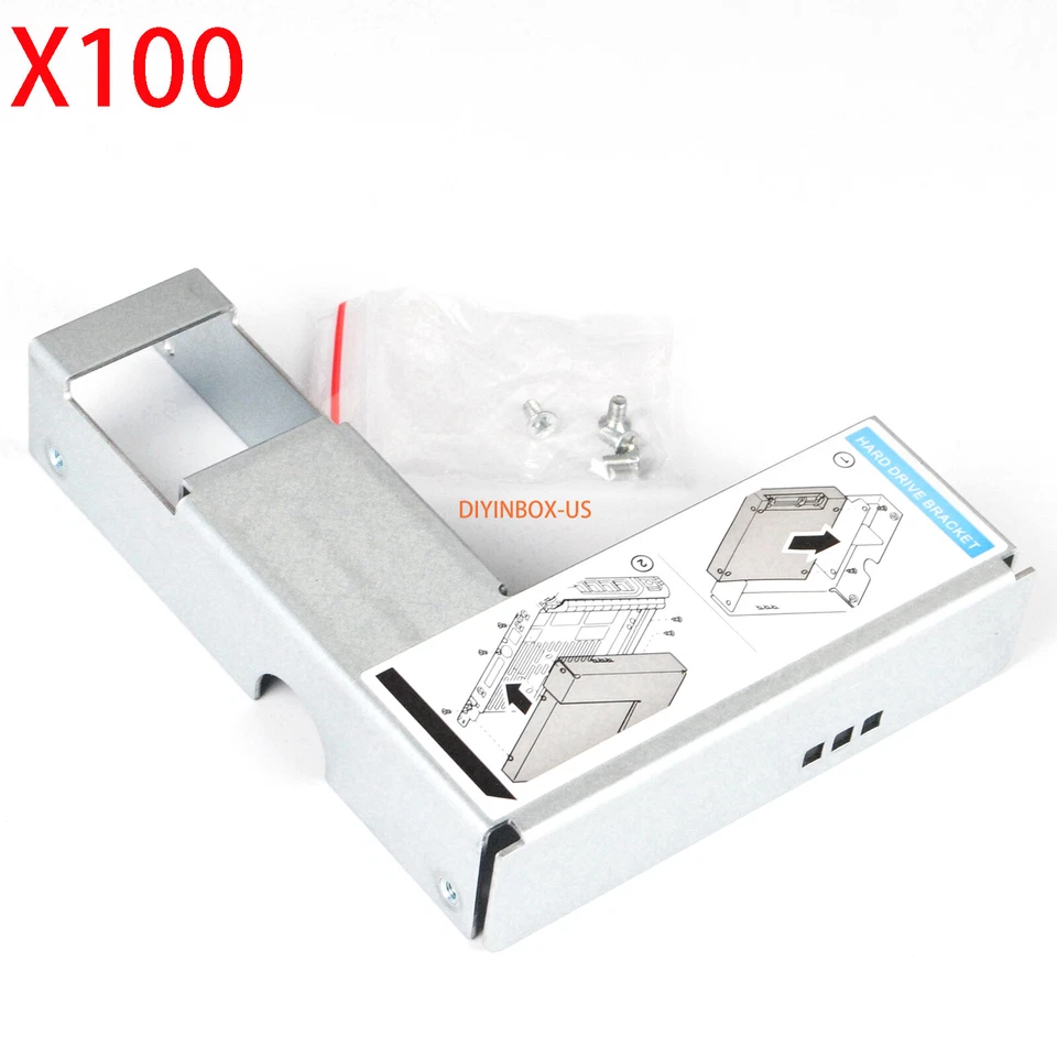 100pcs 9W8C4 Y004G 2.5" to 3.5" Adapter for  X7K8W F238F KG1CH/651314 Tray Caddy - Image 1 of 4