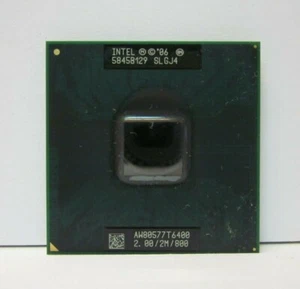 Procesador CPU SLGJ4 Intel Core 2 Duo T6400 2.00 GHz 2M 800 AW80577T6400 PGA478 - Imagen 1 de 2