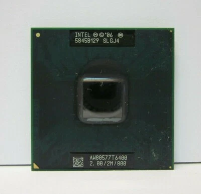 Procesador CPU SLGJ4 Intel Core 2 Duo T6400 2.00 GHz 2M 800 AW80577T6400 PGA478 - Imagen 1 de 2
