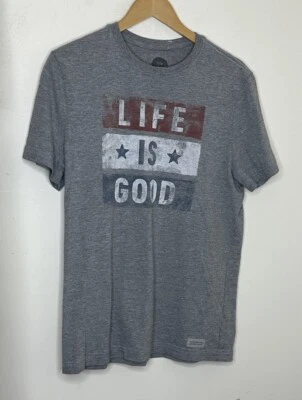 Life is Good Men’s Crusher T-Shirt Medium Americana USA Red White Blue Patriotic - Image 1 of 4