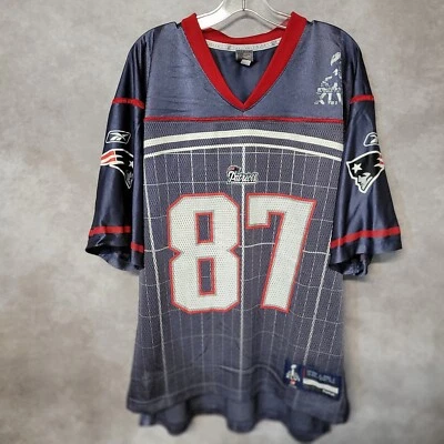 Camiseta deportiva para hombre Reebok New England Patriots Rob Gronkowski 87 Super Bowl XLVI L Foto 1 de 4