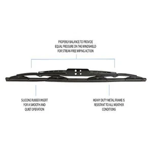 Super Silicone 24 Black Wiper Blade Fits 2001-2005 Pontiac Aztek - Picture 1 of 2