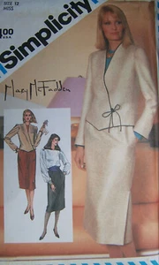 misses 12 sew pattern fancy elegant SUIT straight SKIRT JACKET BLOUSE business - Picture 1 of 2