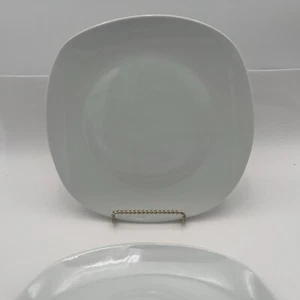 Set Of 2 Tabletops Gallery 365 Whiteware White Dinner Plates 10.5 Square - Picture 1 of 5