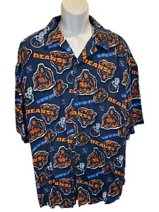 Vintage Chicago Bears NFL Men XL Hawaiian All Over Print Button Down Shirt - Picture 1 of 4
