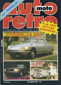RETRO AUTO Nr. 29 01/1983 CITROEN DS MERCEDES 500SEC LE SABRE FRANCAIS - Bild 1 von 1