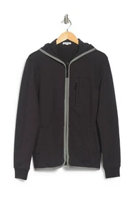 NWOT Men's 5 (XL) JAMES PERSE French Terry Full Zip Hoodie Navy Blue & Grey $295 - Picture 1 of 4