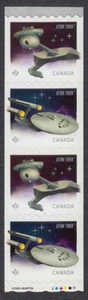 STARTER Strip  4 = STAR TREK U.S.S. ENTERPRISE = KLINGON D7 Canada 2016 #2914i - Picture 1 of 1