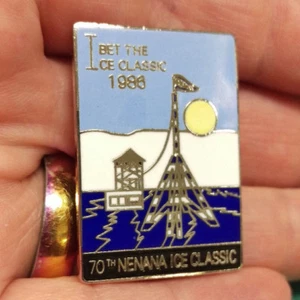 Nenana Alaska Pin - I Bet The Ice Classic 1986 - 70th Nenana Ice Classic Silver - Picture 1 of 4