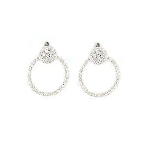 Dainty Delicate 925 Silver CZ Diamond Small Stud Post Earring Push Back Earrings - Picture 1 of 6