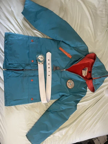 Vintage Stahl Urban Miami Dolphins Jacket and Belt~Nice! Cover