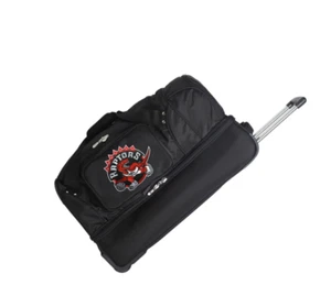 NBA Toronto Raptors Denco 27-Inch Drop Bottom Rolling Duffel Luggage, Black - Picture 1 of 5