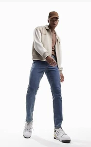 ASOS DESING slim Jeans In Flat Mid Wash Blue W31 L32 - Picture 1 of 5