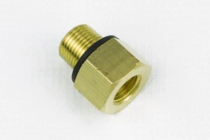 Brass Thread Adapter M14 x 1.5 Female to 3/8" NPT Male Sump Plug Fan Switch - Picture 1 of 2