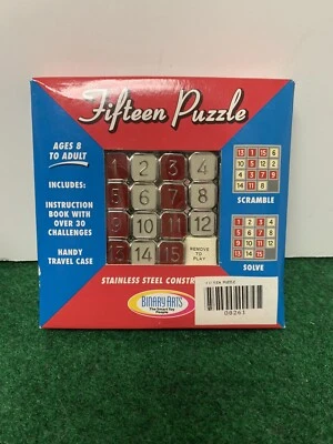 Fifteen Puzzle-Stainless Steel Construction Travel Game-New(2000) - Image 1 of 4