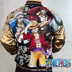 Chaqueta Karakuri Tamashii UNA PIEZA Luffy Captain Three Sukajan Rayon JP XL (EE. UU. L - Imagen 1 de 19