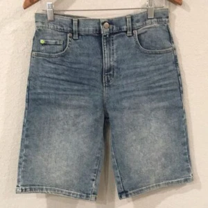 Wonder Nation Boys Sz 18 Shorts Blue Denim Straight Adjustable Stretch Summer - Picture 1 of 10