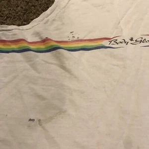 Vintage 1997 Body Glove Rainbow Graphic White Tank Top Muscle Shirt Size L A34 - Picture 1 of 5