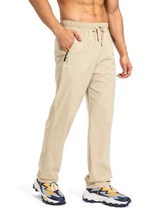 Men's Workout Athletic Pants Elastic Waist Jogging Running Pants for Men with... - Picture 1 of 7