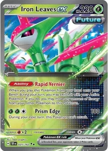 Pokemon Fuerzas Temporales Hojas de Hierro ex 025/162 Doble Raro Tarjeta Holográfica - Imagen 1 de 1