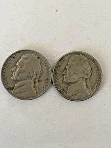 1955 & 1956 US Nickel – 1956 Clear Strike Error – Uncertified Lot, Collectable. - Picture 1 of 5