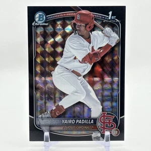 2025 Bowman Chrome Yairo Padilla #BCP-236 1st Black Geometric Refractor /10 - Bild 1 von 2