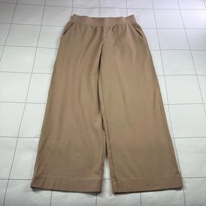 Haven Well Within Pants Womens Small Tan Wide Leg Crop Lounge Minimalist Comfort - Picture 1 of 10
