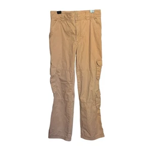 Abercrombie & Fitch Cargo Pants Size 4 Beige Khaki Utility Pockets Y2K - Picture 1 of 8