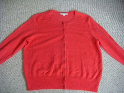 Autograph Pure Cashmere Bright Pink Cardigan Size UK 16 - Image 1 of 4