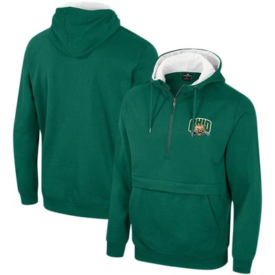Men's Colosseum Green Ohio Bobcats Team Half-Zip Pullover Hoodie - Image 1 of 3