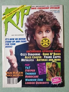 RIP MAGAZINE SEPTEMBER 1990 VOL. 4 NO. 10 OZZY OSBOURNE METALLICA ALICE COOPER - Picture 1 of 4