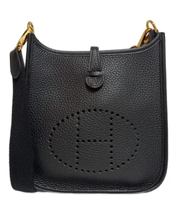 HERMES One-Shoulder Bag Evelyn TPM Black Taurillon Clemence Leather 17x17cm 99 - Bild 1 von 8