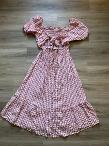 Pink MilkMaid Womens XL Dress Checkered Cottagecore Fairy Whimsical Coquette - Picture 1 of 7