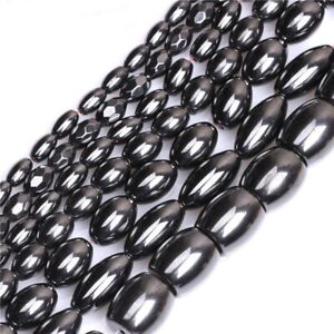 Natural Healing Magnetic Magnetite Loose Hematite Rice Beads DIY Jewelry Finding