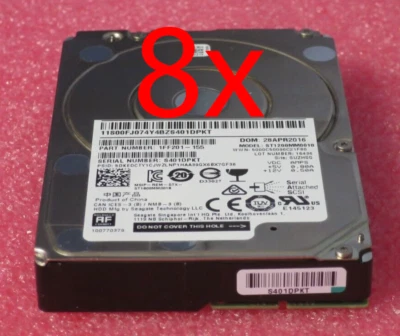 8x Seagate 1.2TB 2.5" 10K SAS 12Gb/s AF HotSwap 2.5" Internal HDD ST1200MM0018 - Image 1 of 4
