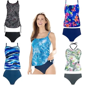 NATURANA Two Piece Tankini Set Swimming Costume Swimsuit 12 Styles. Size 8 10 12 - Picture 1 of 22