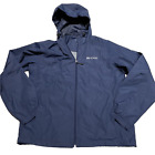 Sport-Tek Mens Water Resistant Full Zip Hooded Jacket Size M Navy Blue JST73 NWT