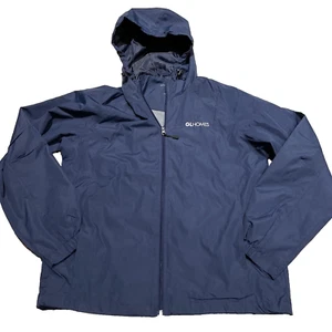 Sport-Tek Hooded Jacket Men's Medium Navy Water Resistant Full Zip Pockets NWT - Picture 1 of 15
