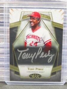 2022 Topps Tier One Tony Perez Prime Performers Silver Ink Auto #09/10 Reds