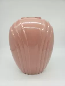 Jarrón drapeado Mid Century Srednick Collection malva rosa polvorienta años 80 usado en excelente estado T3 - Imagen 1 de 7