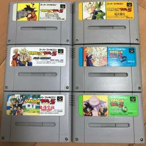 DragonBall Set of 6 Super Famicom SFC SNES Bandai Used Japan Cartrage Only - Picture 1 of 3