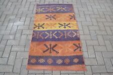 Kilim, Turkish Rug, Colorful Rug, Oriental Rugs, Pale Rug, 2.5x4.6 ft Small Rug