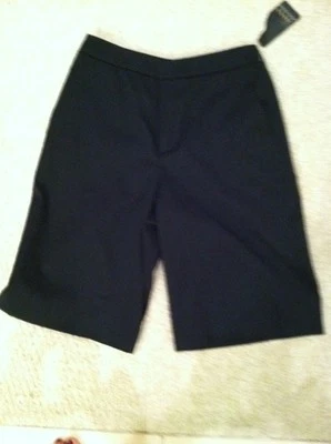 NUEVO CON ETIQUETAS PANTALONES CORTOS BERMUNDA DANA BUCHMAN TALLA 4 NEGROS PARA CAMINAR CON FRENTE PLANO - ORIG $158 Foto 1 de 4